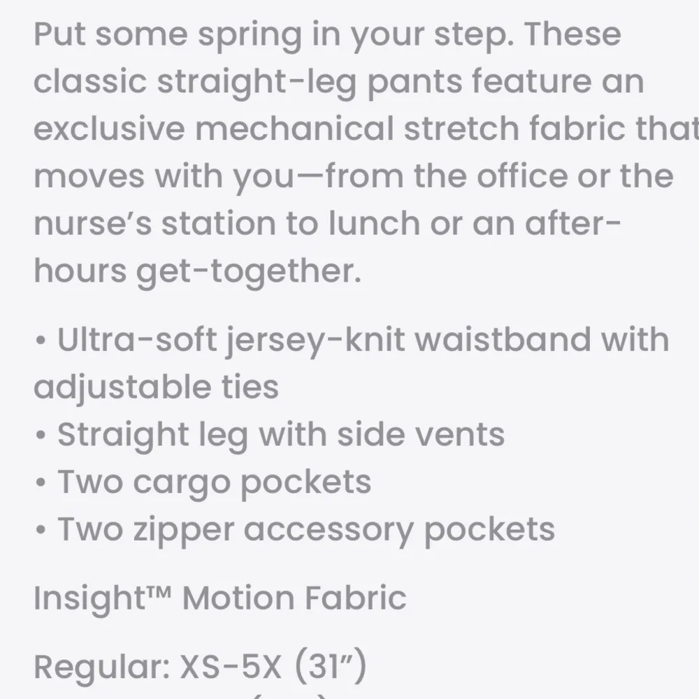 NWT Med Couture Insight Women's 4-Pocket Zipper Cargo Pocket Scrub Pants - Picture 5 of 11